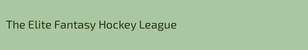 The Elite Fantasy Hockey League
